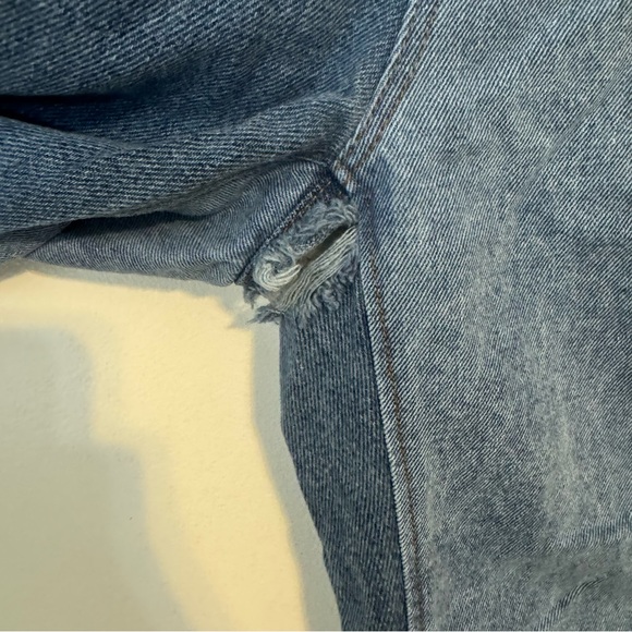 Rejina Pyo Luci Patchwork Contrast Raw Hem Slim Straight Ankle Jean Trousers 14 - Picture 7 of 14